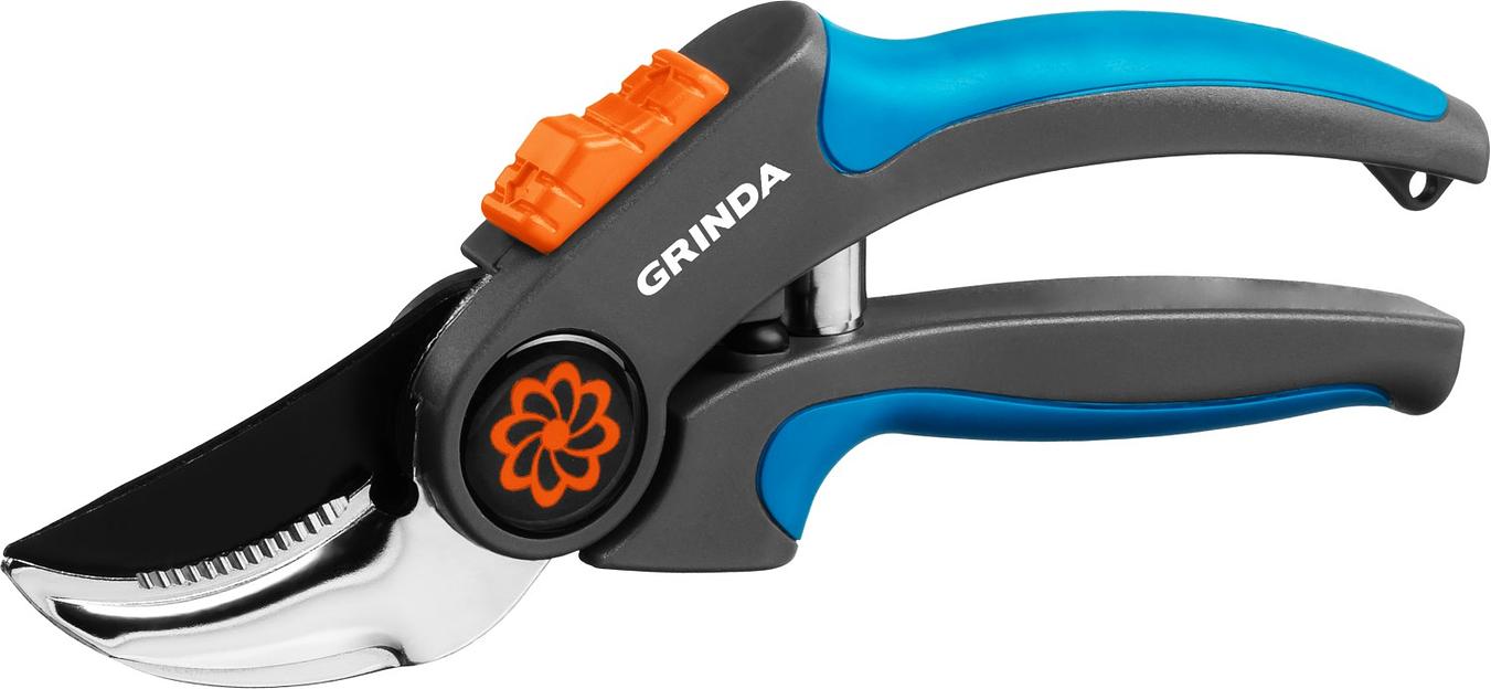 GRINDA P-55, 205 мм, с двухкомпонентными рукоятками, плоскостной секатор, PROLine (423455) фото 1