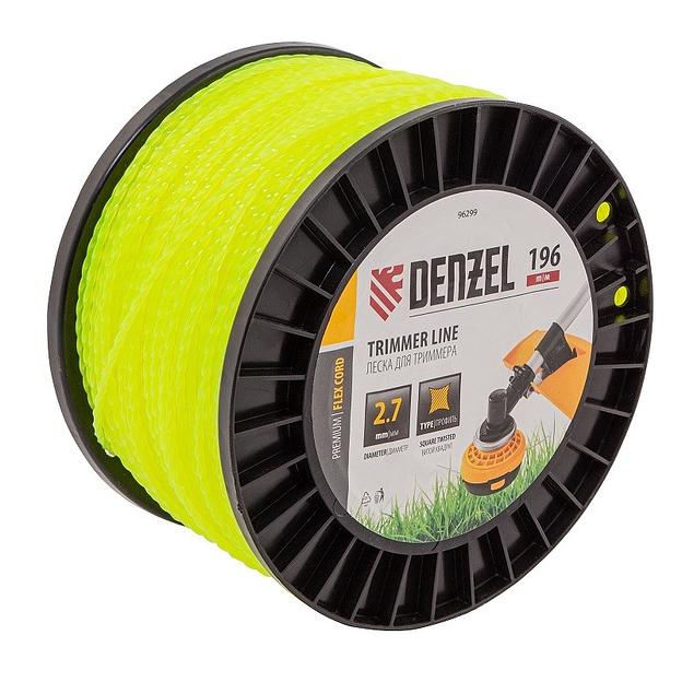 Denzel Леска для триммера витой квадрат, 2,7мм х 196м, на DIN катушке FLEX CORD [96299] фото 1