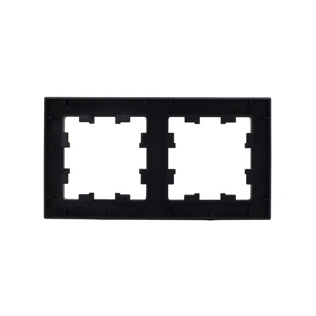 Systeme electric ATN001002 ATLASDESIGN 2-постовая РАМКА, универсальная, КАРБОН фото 3