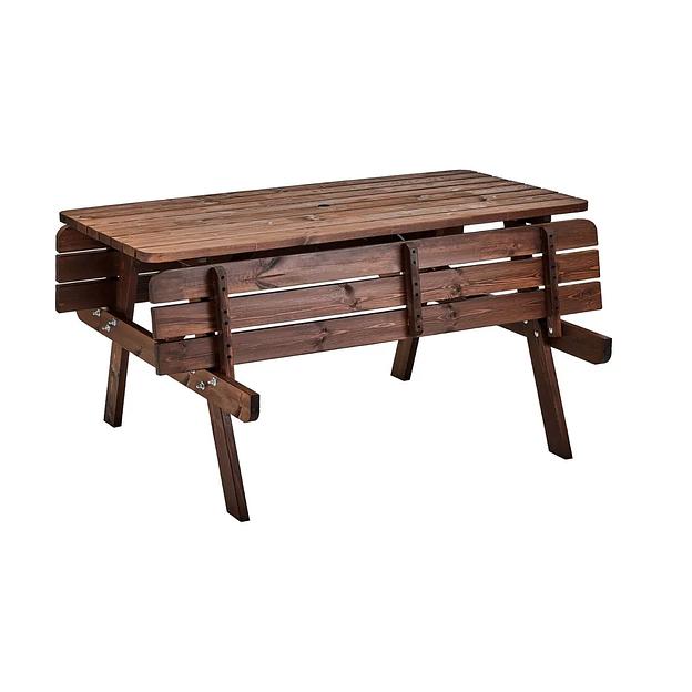  Комплект садовой мебели, деревянный 6-ти местный, Темно-коричневый, Грипсхольм, опт фото 5