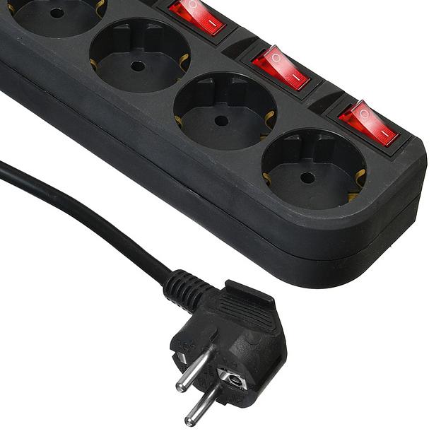 Сетевой фильтр Buro 500SH-1.8-SW-B 1.8м (5 розеток) черный (коробка) фото 3