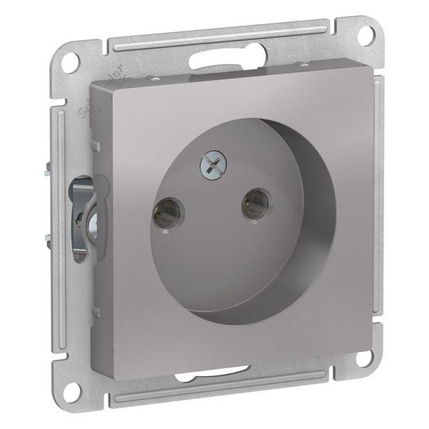 Systeme electric ATN000341 ATLASDESIGN РОЗЕТКА без заземления, 16А, механизм, АЛЮМИНИЙ фото 1