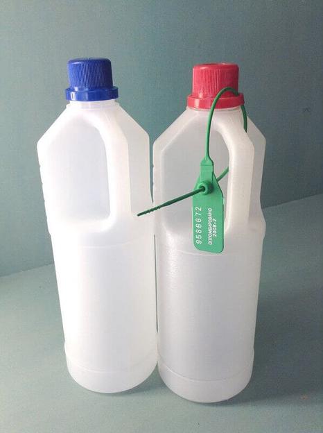 Пластиковая с узким (19 мм) горлом бутылка 1 л «ЧИБИС» для взятия проб в комплекте с пломбой фото 1