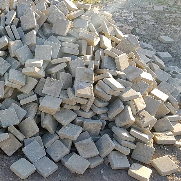 Камень песчаник серо-зелёный пиленный с четырёх сторон и галтованный, опт фото 5