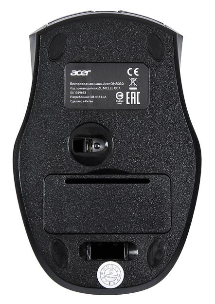 Мышь Acer OMR030 черный оптическая (1600dpi) беспроводная USB (3but) фото 2