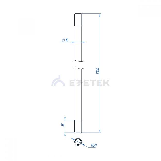 Стержень заземления омедненный 18 мм х 1200 мм фото 2