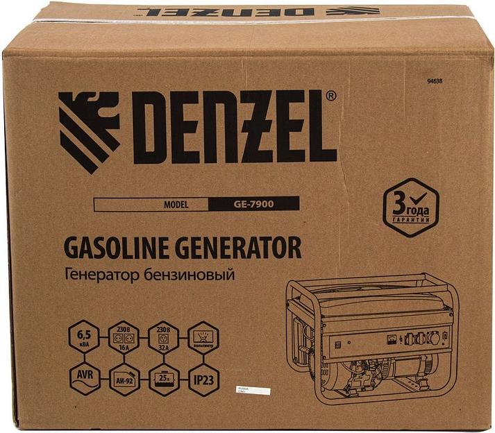 Генератор Denzel GE 7900 6.5кВт фото 7