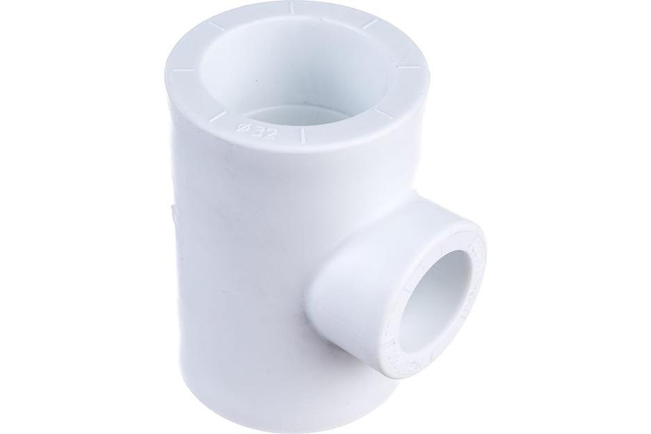 Тройник полипропиленовый PPR переходной 32х20х32мм белый фото 3
