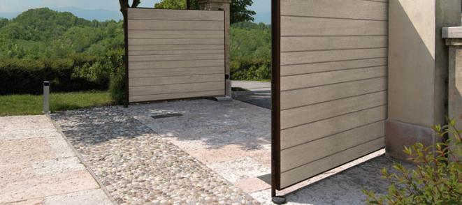 Автоматические распашные ворота 1800×3200 мм RAL 1014 фото 1