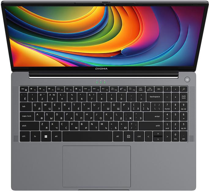 Ноутбук Digma EVE i5980 Core M3 8100Y 16Gb SSD512Gb Intel UHD Graphics 615 15.6" IPS FHD (1920x1080) Windows 11 Professional grey WiFi BT Cam 5000mAh (DN15CM-ADXW01) фото 2
