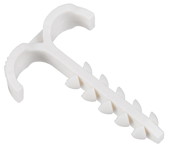 Дюбель-хомут Т-обр. 4-12мм нейлон белый (25шт/упак) фото 1