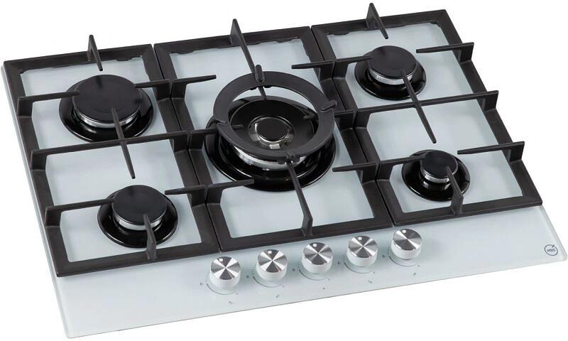 Газовая варочная поверхность MBS PG-801WH стекло белое фото 3