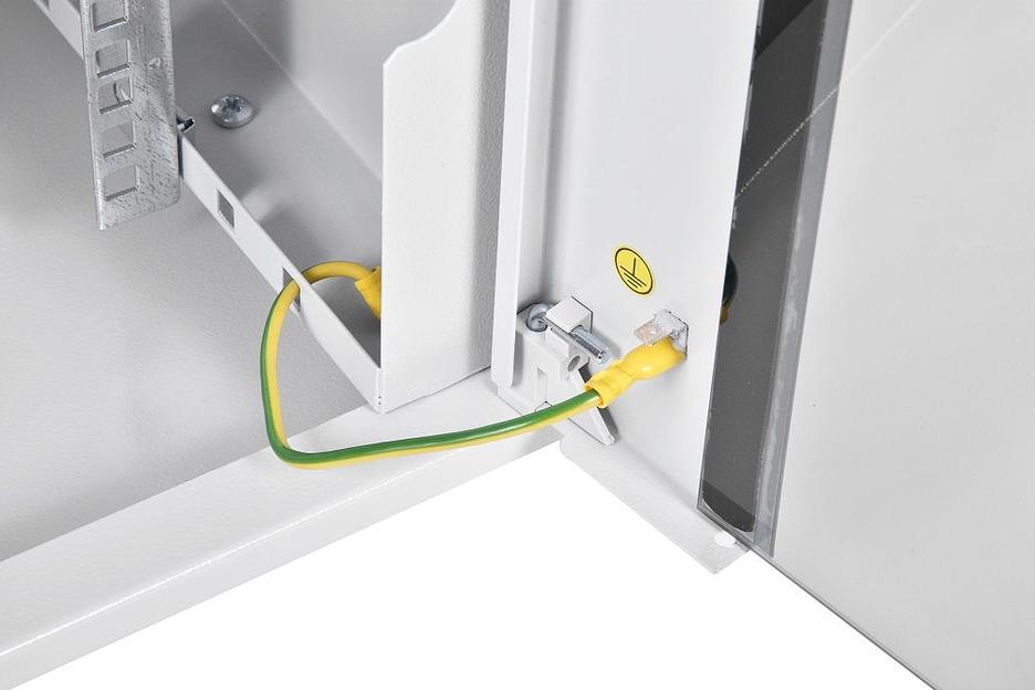 Шкаф коммутационный ЦМО ШРН-Э-15.350 15U 600x350мм пер.дв.стекл задн.дв.стал.лист несъемн.бок.пан. серый фото 7