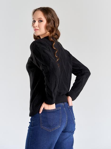 Джемпер женский «Заря» чёрный ОПТ фото 5