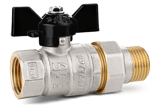 Кран шаровой латунный LD Pride Ду20 Ру40 "американка" фото 1