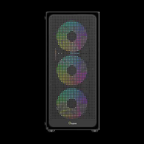 Компьютерный корпус Ocypus Gamma C50 BK ARGB, MATX, USB3.0*1+USB2.0*2, FRONT 3x120mm ARGB, REAR 1x120mm ARGB фото 1