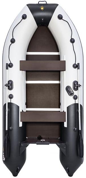 Лодка Ривьера 3400 СК Компакт, 3400*1600*460 мм., цвет: серый-черный фото 3