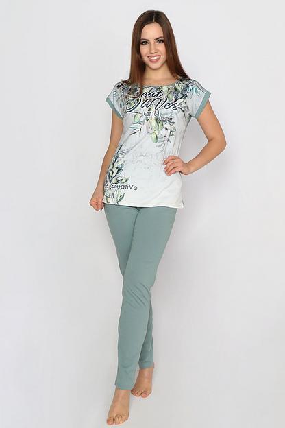 Комплект женский Style Magro «Оливки», футболка+брюки, опт фото 2
