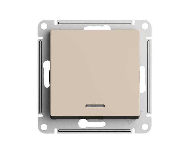 ATLASDESIGN выключатель одноклавишный с подсветкой, сх.1а, 10АХ, мех., ПЕСОЧНЫЙ фото 1