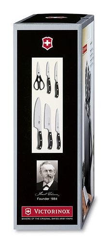 Набор ножей кухон. Victorinox Grand Maitre Cutlery Block (7.7243.6) компл.:6шт с подставкой черный подар.коробка фото 9