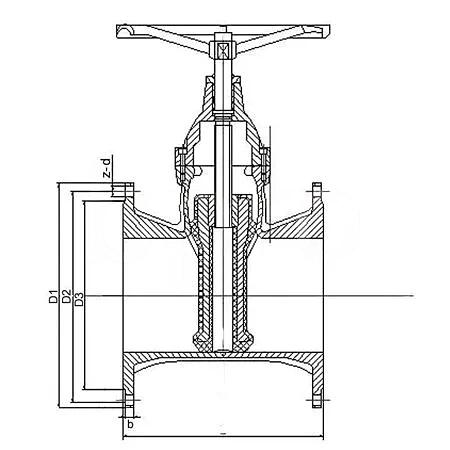Задвижка 30ч39р Ду 80 Ру 16 с обрезиненным клином фото 2