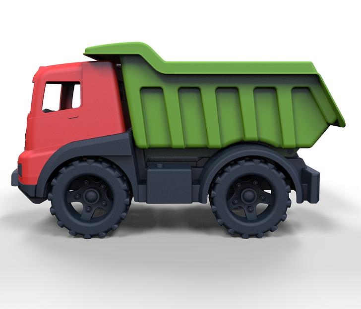 Грузовик «Казик» (красный + зелёный) в сетке ОПТ фото 2