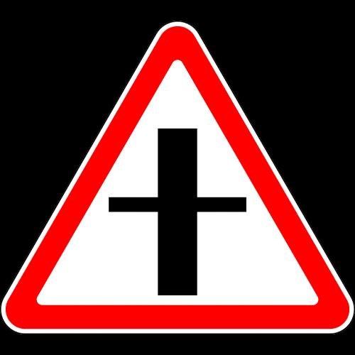 Знак 2.3.1 Пересечение со второстепенной дорогой фото 1