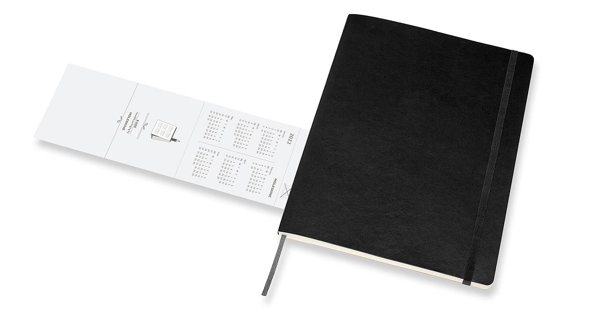 Еженедельник Moleskine CLASSIC SOFT WKNT XL 190х250мм 144стр. мягкая обложка черный фото 6
