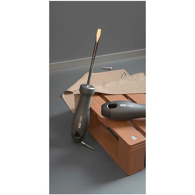 Набор отверток "Home Series Gray" Deli HT1004C 4шт SL5x100+SL6x150+PH1x100+PH2x150, эксклюзивный дизайн, рукоятка из высококачественного софттач пластика фото 3