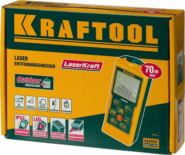 KRAFTOOL Laser-Kraft, 70 м, лазерный дальномер (34760) фото 9