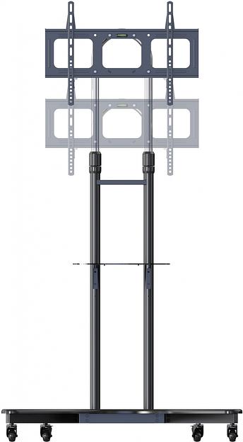 Стойка для телевизора Cactus CS-ST31, 37-75", напольный, мобильный, черный [cs-st31bk] фото 5