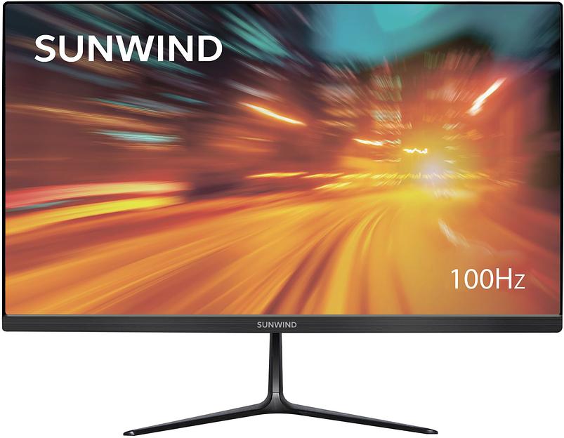 Монитор SunWind 21.5" SM-22FV222 черный VA 5ms 16:9 HDMI матовая 250cd 178гр/178гр 1920x1080 100Hz FreeSync VGA FHD 2.29кг фото 1