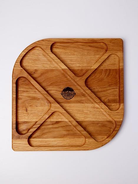 Менажница деревянная Woodlin «Парино» 28х28 см ОПТ фото 3