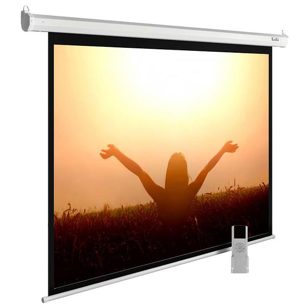 Экран Cactus 165x220см MotoExpert CS-PSME-220x165-WT 4:3 настенно-потолочный рулонный белый (моторизованный привод) фото 1