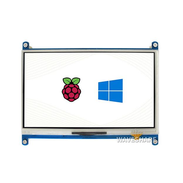 Модуль дисплея ACD18-RA418 Waveshare 7" резистивный сенсорный дисплей без корпуса, 1024*600 IPS матрица, вход HDMI, питание по USB, для Raspberry Pi 3 фото 3