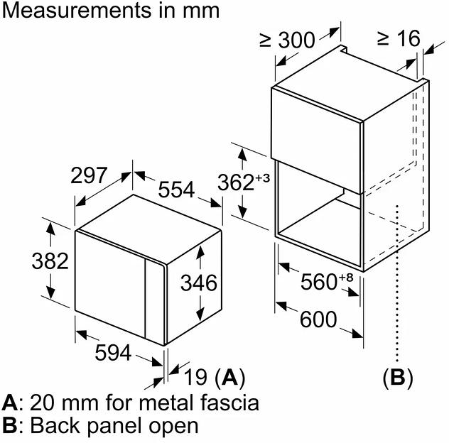 Микроволновая печь Bosch BFL524MB2 20л. 800Вт черный (встраиваемая) фото 3
