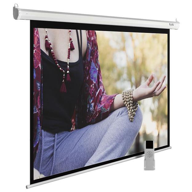 Экран Cactus 210x280см MotoExpert CS-PSME-280x210-WT 4:3 настенно-потолочный рулонный белый (моторизованный привод) фото 1