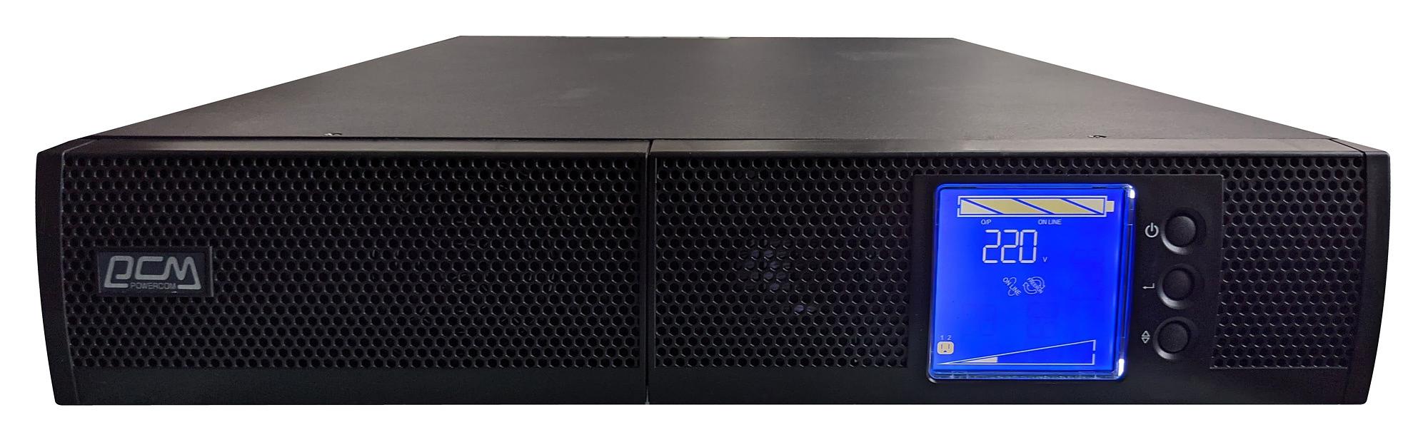 ИБП Powercom SNT-1000, 1000 Вт/1000 ВА, Rack/Tower, 6 розеток IEC320 C13 с резервным питанием, LCD, USB, RS-232, слот под SNMP карту, ШхГхВ 428х425х84 мм, вес 15.8 кг Powercom UPS SNT-1000, 1000 W/1000 VA, Rack фото 1