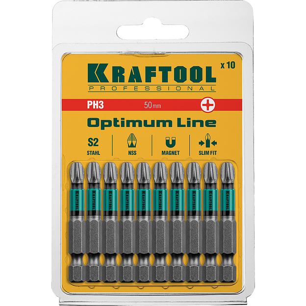 KRAFTOOL Optimum, PH3, 50 мм, 10 шт, биты (26122-3-50-10) фото 3