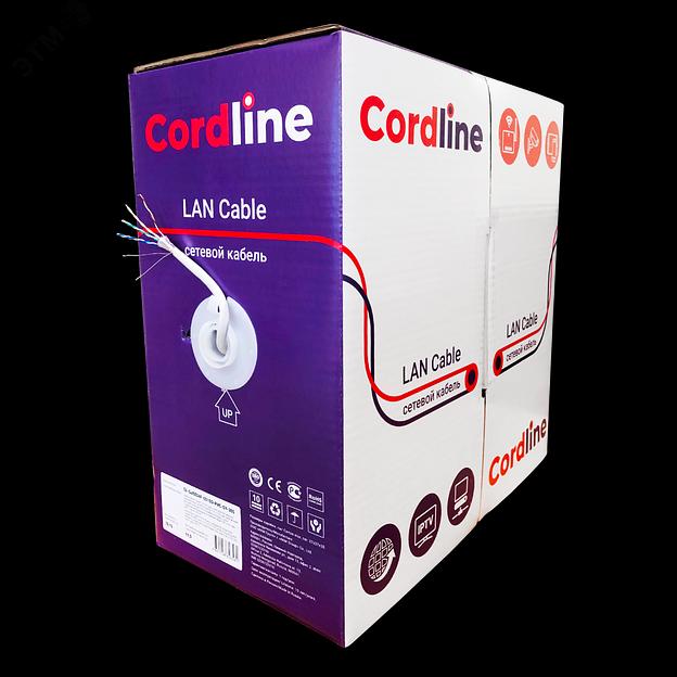 Витая пара СORDLINE F/UTP 4 пары 5e Сu одж. 24AWG(0,51мм) вн.PVC сер.305м фото 2