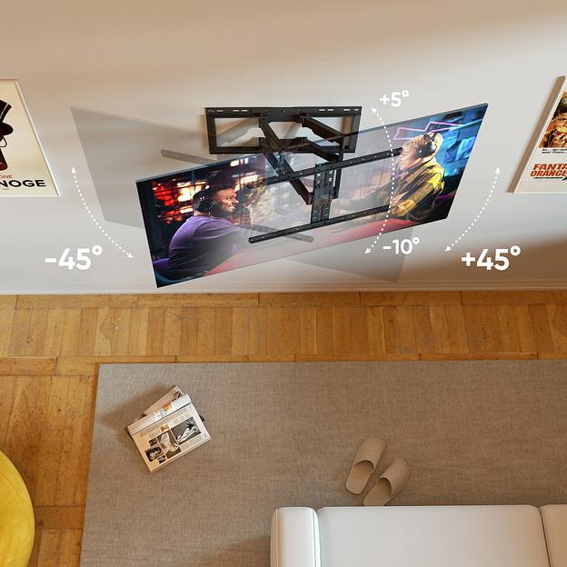 Кронштейн для телевизора Onkron SM6L черный 32"-90" макс.50кг настенный поворот и наклон фото 3