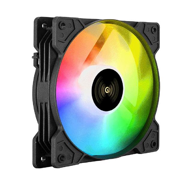 Exegate EX295971RUS Вентилятор 12В DC с подсветкой ExeGate EX12025H6PMY-PWM.ARGB (120x120x25 мм, Hydraulic bearing (гидродинамический), 6pin, 1200RPM, ARGB подсветка, 33dBA) фото 1