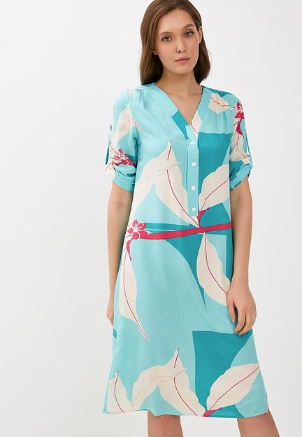 Повседневное платье бирюзовое Elit by Ter-Hakobyan опт фото 1