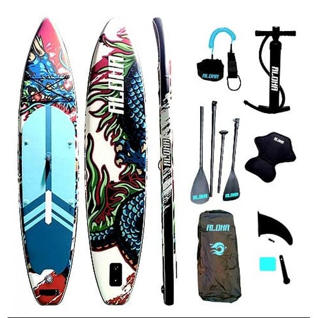 Надувная sup-доска Aloha 384x84x15 см (сап-каяк 2в1) фото 4