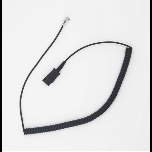 VT Шнур-переходник QD — RJ9 (03) для подключения гарнитур VT к IP-телефонам Yealink, Grandstream, Huawei,Htek, Xorcom, Siemens, Snom, шт (QD(P)-RJ9(03)) фото 1