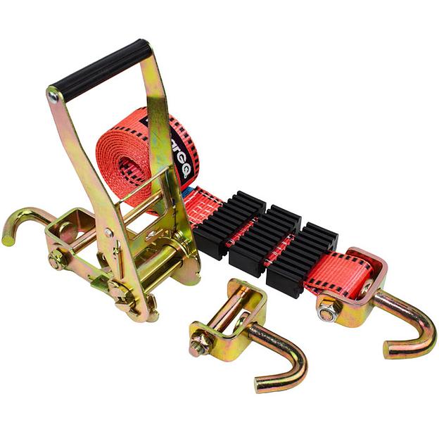 Автовозный ремень 50 мм, 3 т, 3 м. с резиновыми накладками фото 1