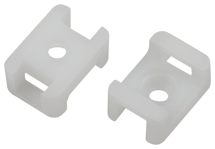 Площадка с монтажным отверстием под хомуты 22х16 мм белая М4 50 штук NO-225-305 фото 1