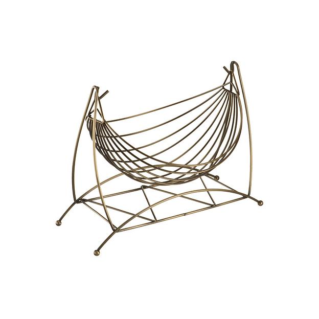 Корзина д/фруктов подвесная (330х210х240мм), бронза фото 1