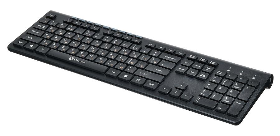 Клавиатура Оклик 480M черный/черный USB slim Multimedia фото 3