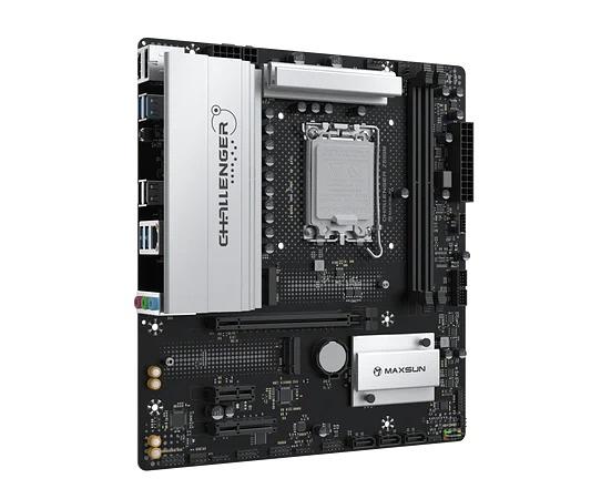 Материнская плата MAXSUN MS-Challenger Z890M, LGA1851, Z890, 2*DDR5, 3*SATA3, 2*M.2, USB 3.2, USB 2.0, Type-C, 1*PCIEx16, 1*PCIex4, 1*PCIex1, HDMI+DP, mATX фото 3